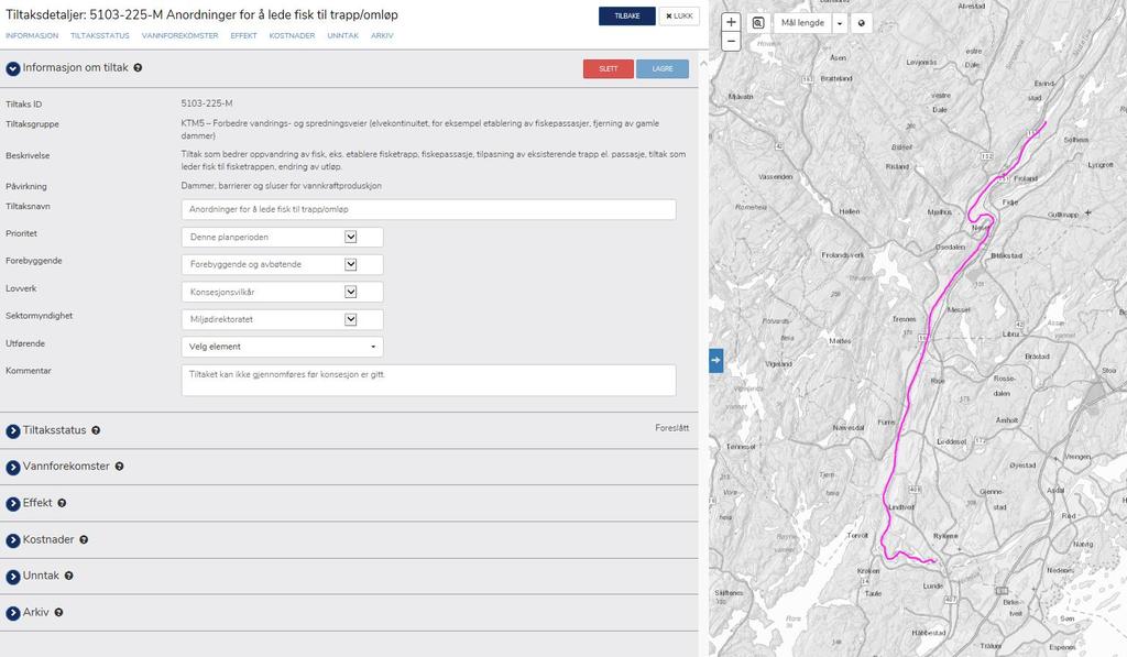 Oppdatering av tiltak Alle