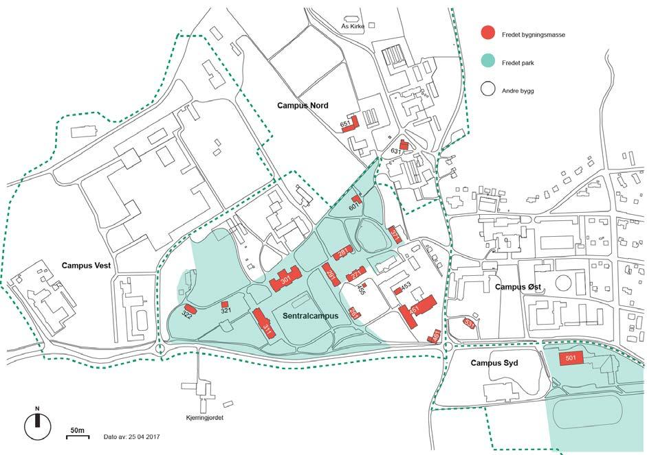 Ill. C. Kart som viser fredet park og bygningsmasse. 2.