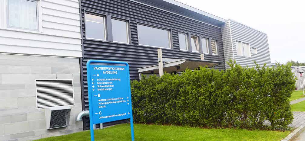Besøk i 2017 39 Ålesund sjukehus, avdeling for sjukehuspsykiatri å tilbringe mye tid inne på sitt rom.
