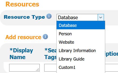 Ønsker du ekstra kategorier kan du bruke de som heter Custom1, Custom2 og Custom3. Ta kontakt med Brukerstøtte for å vite hvordan du endrer teksten «Tilpasset ressurs» i Code tables.