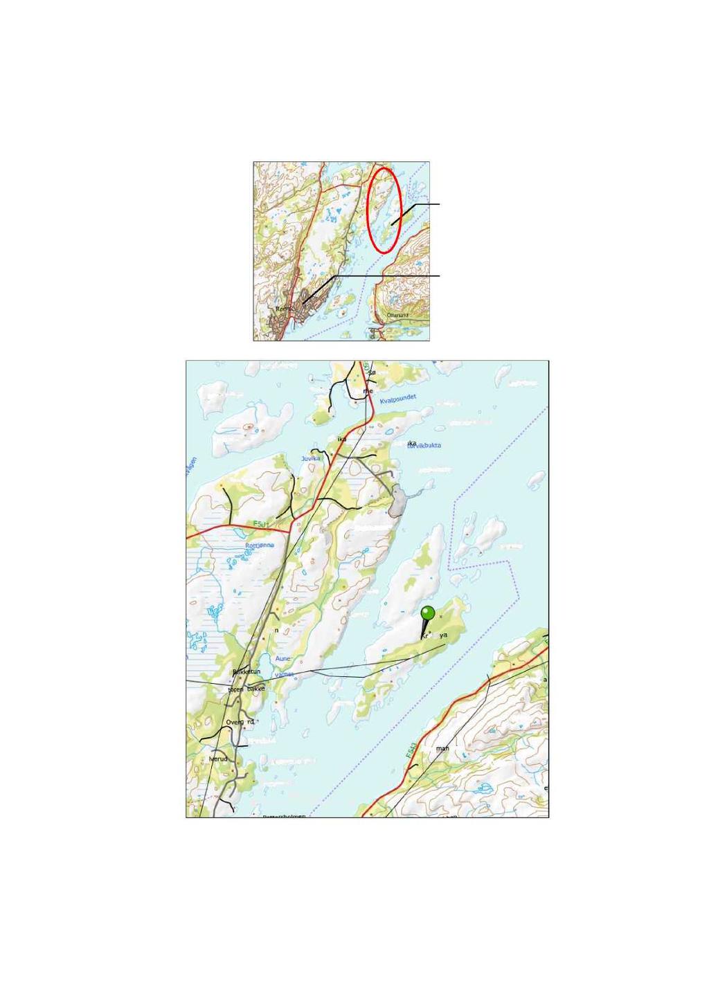 Kråkøya Rørvik Kvig m - - Figur. Kråkøya g Stakkskaret med abmgivelser.