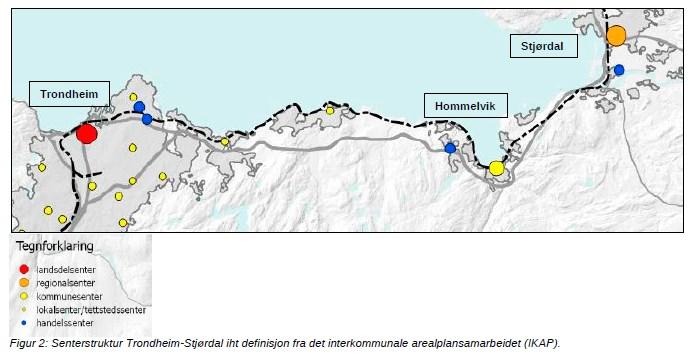 Side 5 De største vegene er lagt utenfor tettstedene. Både på Leangen, Ranheim, Hommelvik og Stjørdal planlegges kollektivknutepunkt med jernbanen som nav.