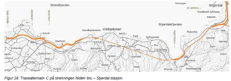 Side 9 Leangen - Grilstad Fra Leangen til Grilstad er det vurdert to trasealternativ; ett parallelt med dagens spor og ett i tunnel under Rotvoll.