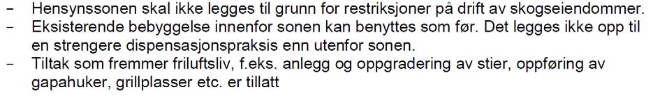 Markagrenser kan ikke brukes for å nekte det som er lov i dag. Innenfor LNFområder gjelder plan - og bygningsloven parallelt med særlover som skoglov, naturmangfoldlov og friluftslov.