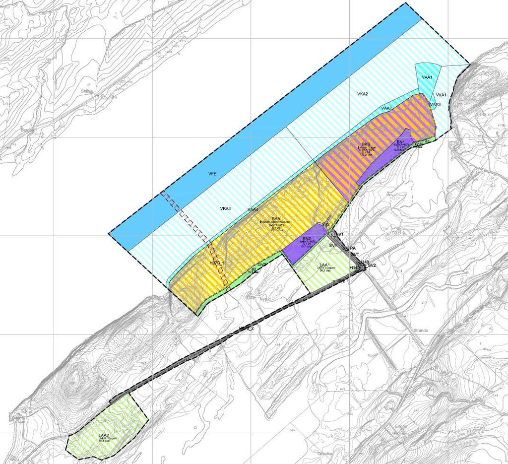 1 Innledning Figur 1-3: Plankart. Planområdet er en del av Strandtindene Hestmannen reinbeitedistrikt. Reindriftskart (kilden.nibio.