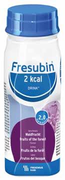 1 flaske Fresubin 2 kcal DRINK à 200 ml tilsvarer energiinnholdet i mengden matvarer