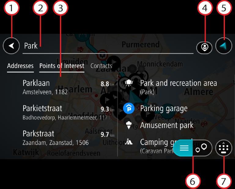 En rute planlegges, og navigasjon til reisemålet ditt begynner. Så snart du begynner å kjøre, vises veiledningsvisningen automatisk.