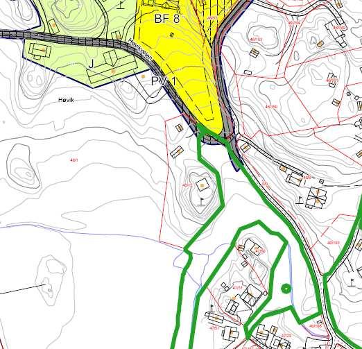 KARTVEDLEGG 3 reguleringsplan for Nedre Høvik gård (Gnr 46/1) hentet fra kartbank på Røyken
