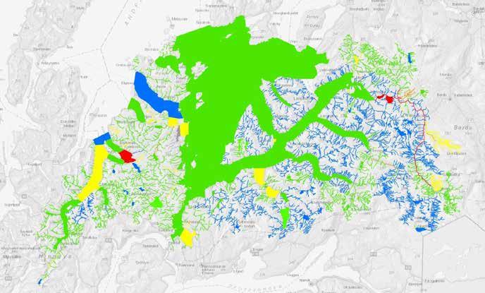 3.5 Oversikt over vannforekomstene i de enkelte vannområder Avsnittet består av oppsummeringstabeller for risiko og økologisk tilstand for vannforekomstene i de ulike vannområdene i Troms, og kart