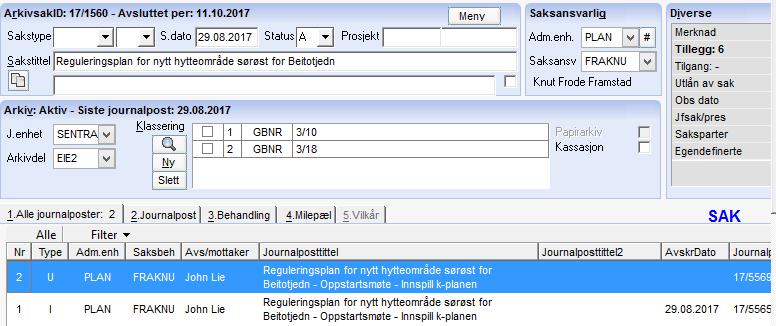 Rutiner i Øystre Slidre kommune Planinitiativ - planforslag som har liten sjanse til å gå gjennom: