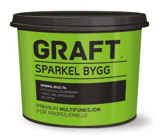SPARKEL BYGG GRAFT SPARKEL BYGG er en ferdigblandet slitesterk fyllmasse for innvendig eller utvendig bruk med ypperlig motstandsevne mot sprekking og fukt.