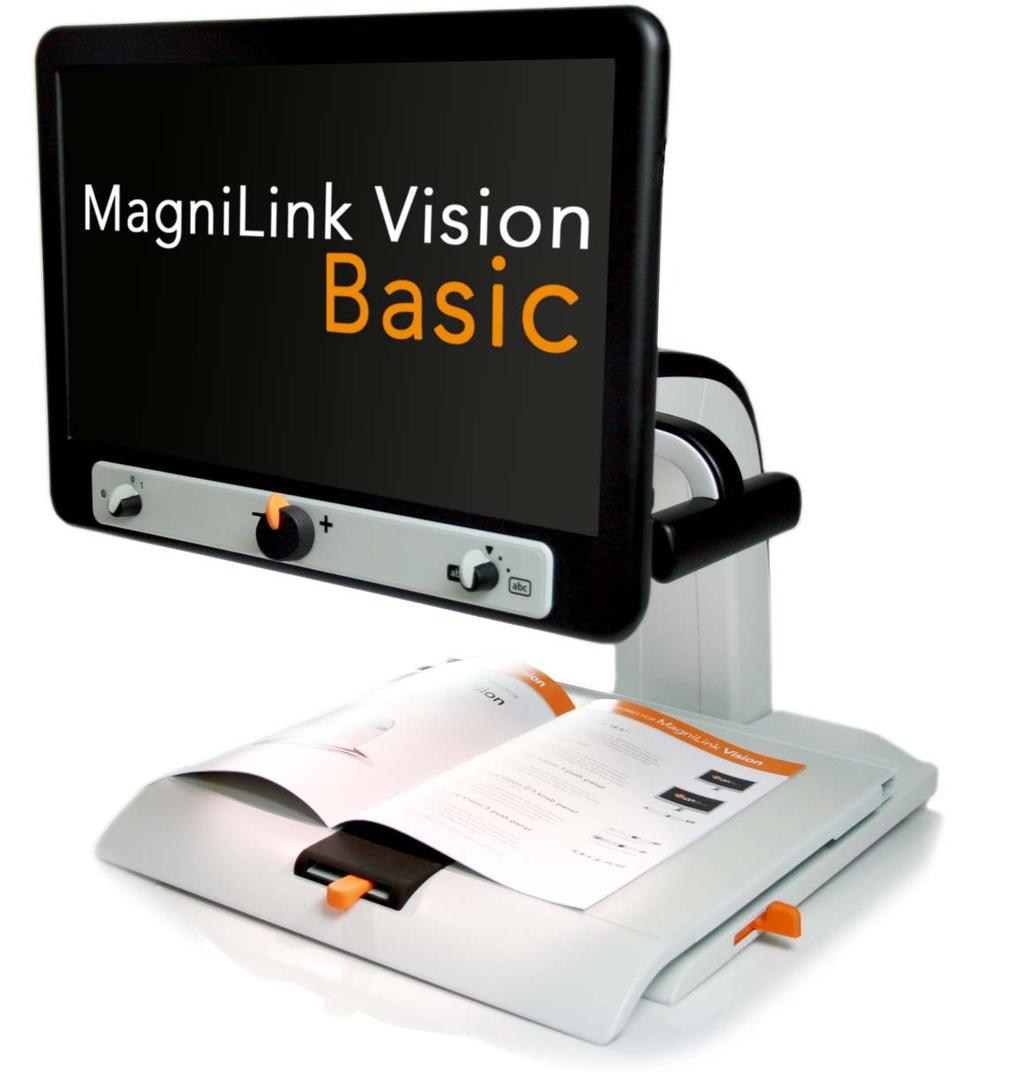 1. Generell informasjon MagniLink Vision (MLV) er en lesemaskin som kommer i ulike modeller. Alle modellene har samme struktur, leseplate og elektronikk. Modellen velges deretter iht.