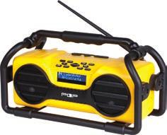 Bladtykkelse 3,25 mm. (612577) Arbeidsradio DAB+ BT AUX Tøff arbeidsradio med DAB+ og FM. Bluetooth med 10 m rekkevidde.