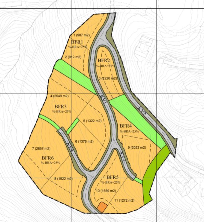 Områdene H20 og H21 var til sammen 19,7 dekar og ble opprinnelig regulert med utnyttelsesgrad lik TU = 40%. Kvitfjell Panorama H18 24 vedtatt 28.6.