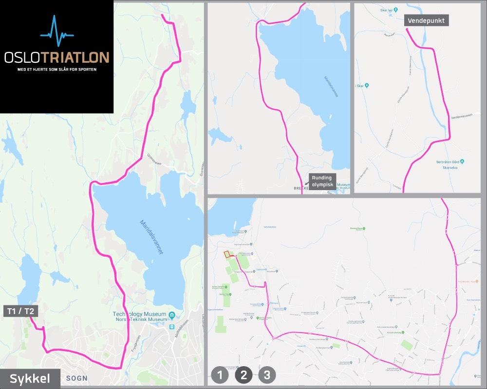 SYKLING Fra T1 (inngang skiftesone fra svømming) er det ca. 30 meter å løpe til mountline (hvor man kan gå på sykkelen). VIKTIG!