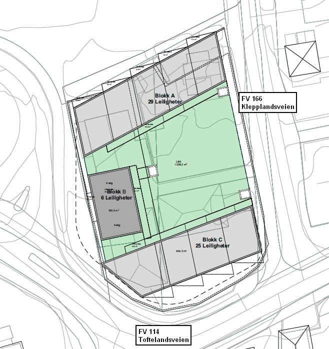 1 INNLEDNING Tre boligblokker med til sammen leiligheter og næring i 1. etasje er under regulering på Tangvall i Klepplandsveien i Søgne kommune. Prosjektet planlegges på Gnr. 73 og Bnr.