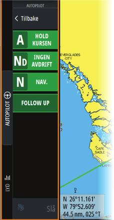 ForwardScan Juster dybde, avstand og støydemping fra menyen. Start opptak av ForwardScan logging fra meny.