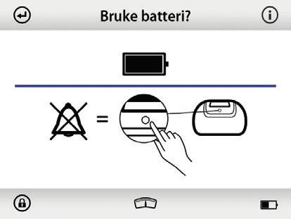 Programmet bytter til statisk modus, og det kan ikke gjøres noen endringer før pumpen kobles til strøm igjen. Koble strømforsyningen til et strømuttak.