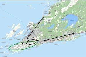 6 Byutvikling Flytting av lufthavnen gir et strt ptensiale fr byutvikling fr Bdø i et svært langt tidsperspektiv.
