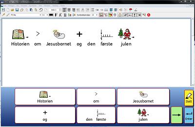 "Bygg ord b d p" er en variant av dette, med mulighet for å bygge mange andre ord Strukturert skriving Jesu fødsel Dette miljøet inneholder en sekvens av tavler for å skrive med ord om Jesu fødsel.