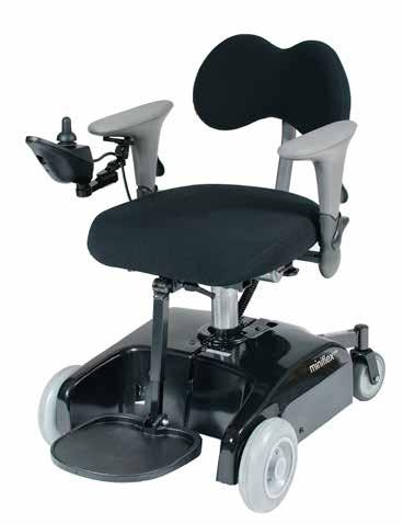 Miniflex Forma - for innendørs bruk Miniflex Forma Miniflex Forma er en nett stol for innendørs bruk med forhjulsdrift (tilpasses alternativt med bakhjulsdrift), liten svingradius og lett passering