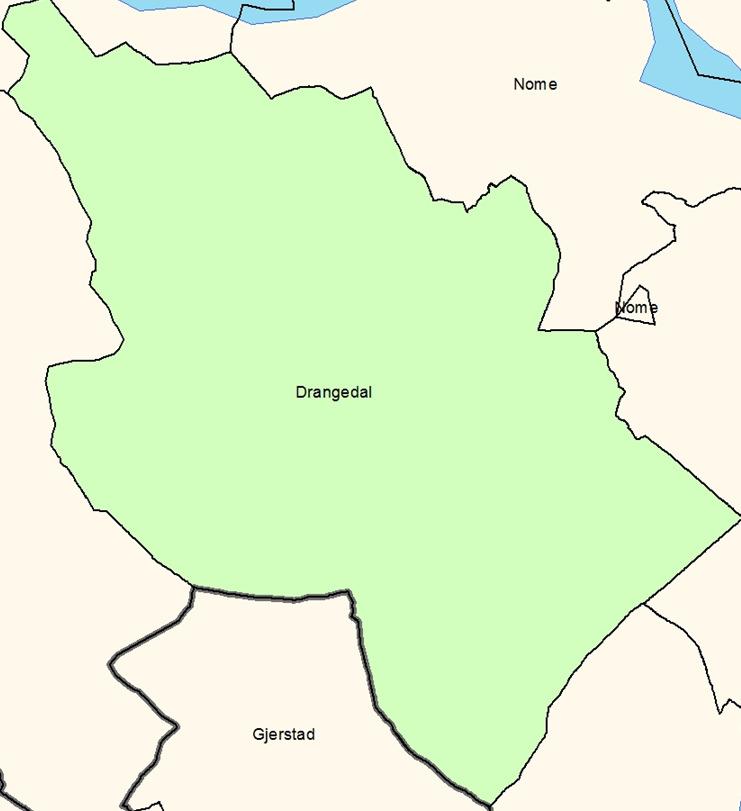 25.3 Drangedal kommune Figur 125: Forslag til anleggssamarbeid i Drangedal kommune. I Drangedal foreslås det samarbeid om både alpinsenteret og skiskytteranleggene.