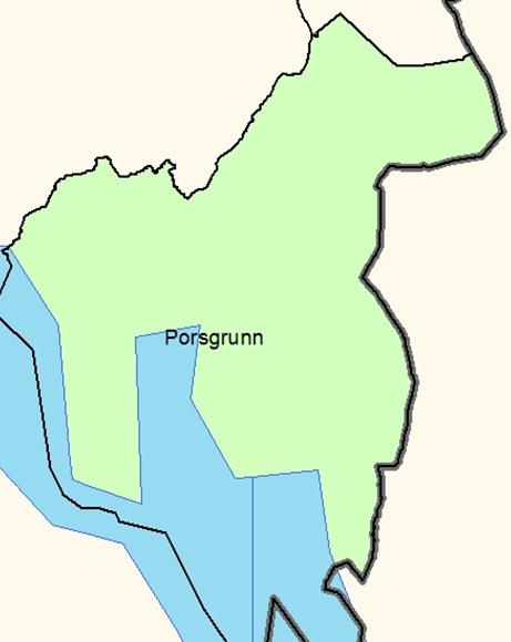 25.4 Porsgrunn Figur 126: Forslag til anleggssamarbeid i Porsgrunn kommune.