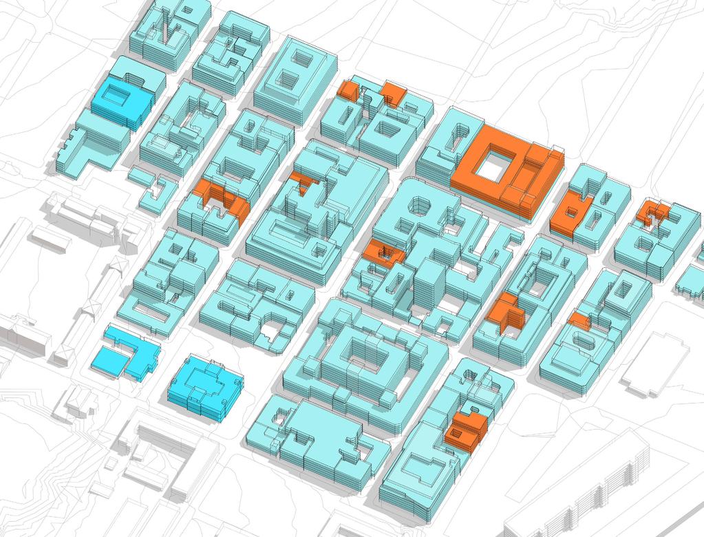 BOLIGUTVIKLING I SENTRUM - Oslo 100 000 I DAG: FREMTIDSVISJON: fra 950 beboere (2,5/dekar) til