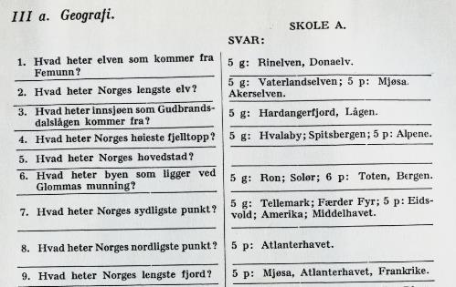 IIIa Geografi - skole A Eksempler på uriktig svar s. 116 Ribsskog, B.