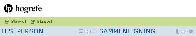 For å eksportere data, klikk av for testen som ønskes og trykk deretter Eksport som finnes i oppe i venstre hjørne. Bilde 67.