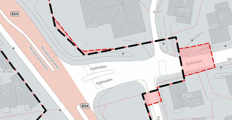 536 Utvidelsen er nødvendig for å sikre tilpasning av Fjellveien inn mot ny Nordstrandvei, samt at det må sikres