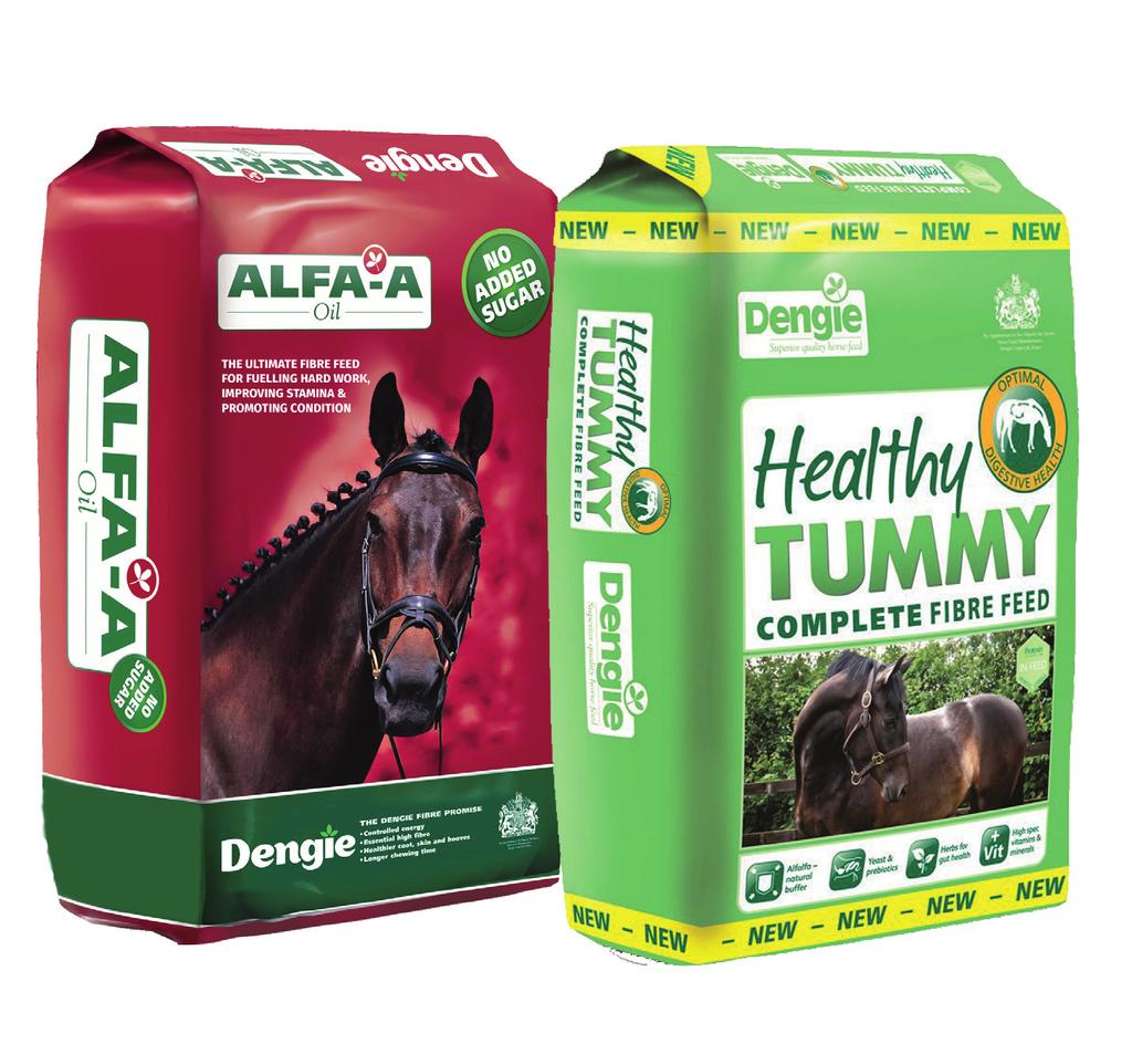 Dengie Alfa-A Oil 15 kg 90% Luserne, 10% rapsolje 0,67 FEh/kg 27 % 2 % 319,- Dengie