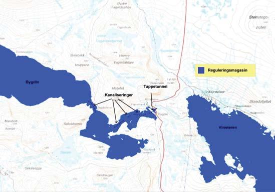 I 1928 ble reguleringshøyden økt til 9,15 m med et magasinvolum på 336 Mm 3.