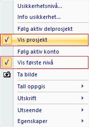 NB: Høyreklikk visning og ha følgende innstilling hvis du skal se