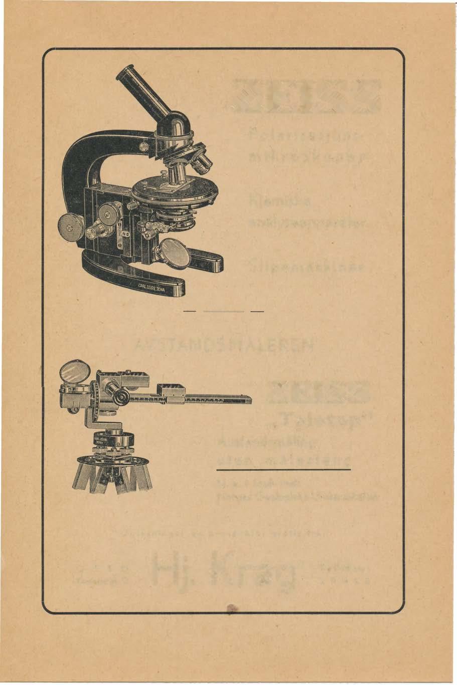 ZEISS P o l ar is as j o n s mikr oskoper Kjem iske analyseapparater Slipe maski ner AVSTANDSMÅLEREN ZEISS "Teletop " Avstandsmål ing uten