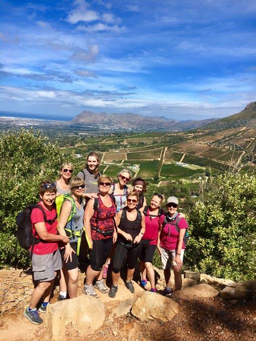 Vandring i Stellenbosch «Jonkershoek panormic route»: Vi går en rundtur igjennom naturreservatet hvor terrenget byr på flott utsikt med stigning opp til Jonkershoek (1270 moh).