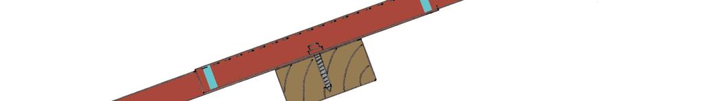 Skru i forskjellige bølgebunner, slik at den samme bølgebunnen ikke hoppes over i hele platelengden. Festing på stål skjer med 4,8 x 19 mm borskrue.