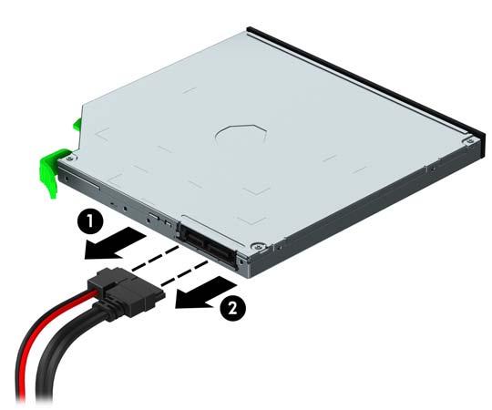 Fjerne en 9,5 mm tynn optisk stasjon FORSIKTIG: Alle flyttbare medier må tas ut av stasjonen før den tas ut av datamaskinen. 1.