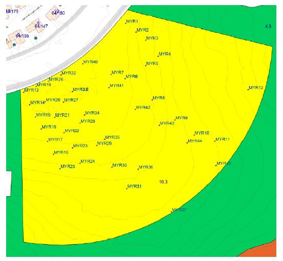 NOTAT Side 2 av 13 BAKGRUNNSDATA 2.1 Grunnundersøkelser Det er utført grunnundersøkelser på planområdet av Rambøll.