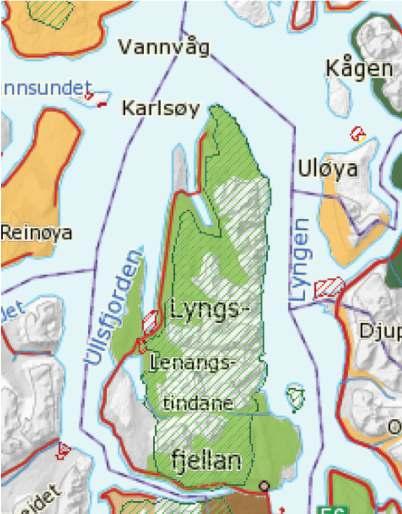 Rapport 04/04/2016 37 6.1.1 Husdyrbruk Lyngsalpan er et viktig beiteområde for småfe i alle fire kommunene. Det drives sauehold rundt hele halvøya med ca. 15.000 dyr sluppet på beite.