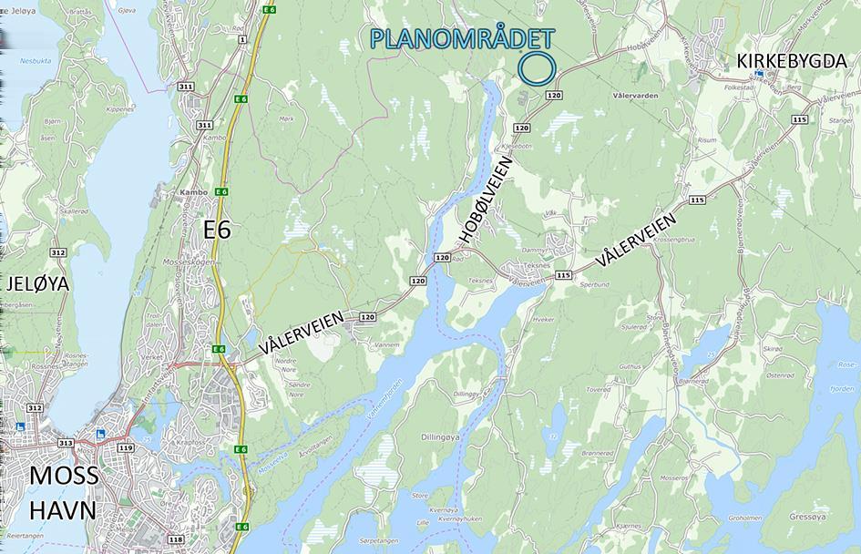 MOSS OG VÅLER NÆRINGSPARK, FELT 2 2 OVERVANN Bakgrunn I forbindelse med regulering av Moss og Våler næringspark, felt 2, skal det