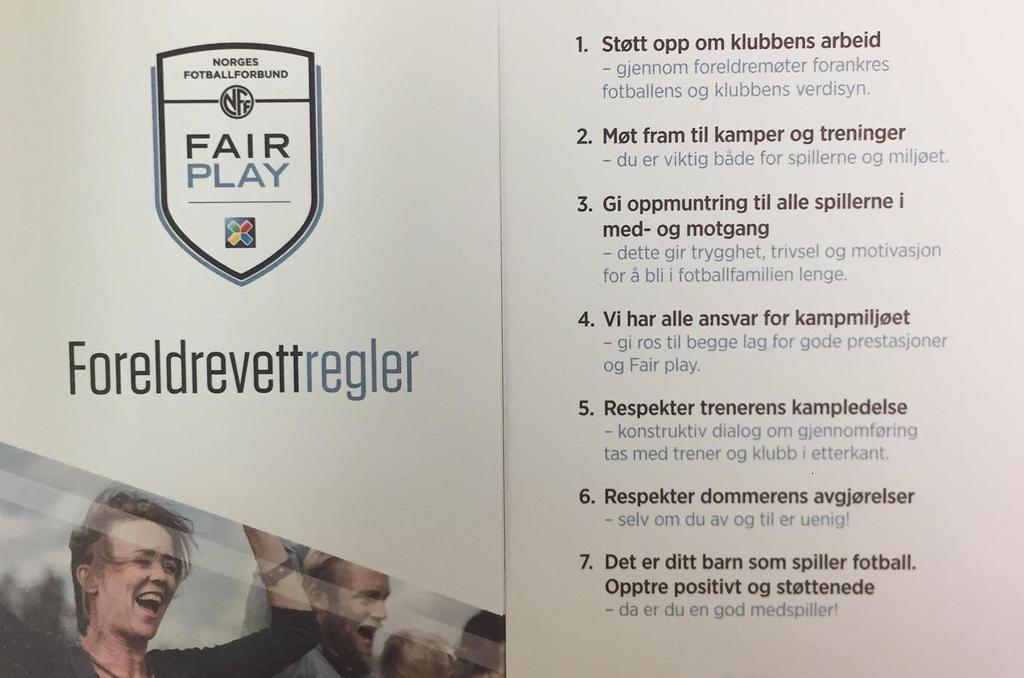 Fair play Ivareta: Foreldrevettregler Fair play