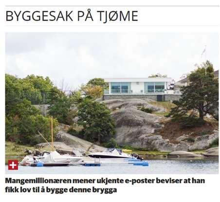 Tjømesaken Representanter for fylkesmannen i Vestfold uttalte til media at de lenge hadde vært bekymret for Tjøme kommune.