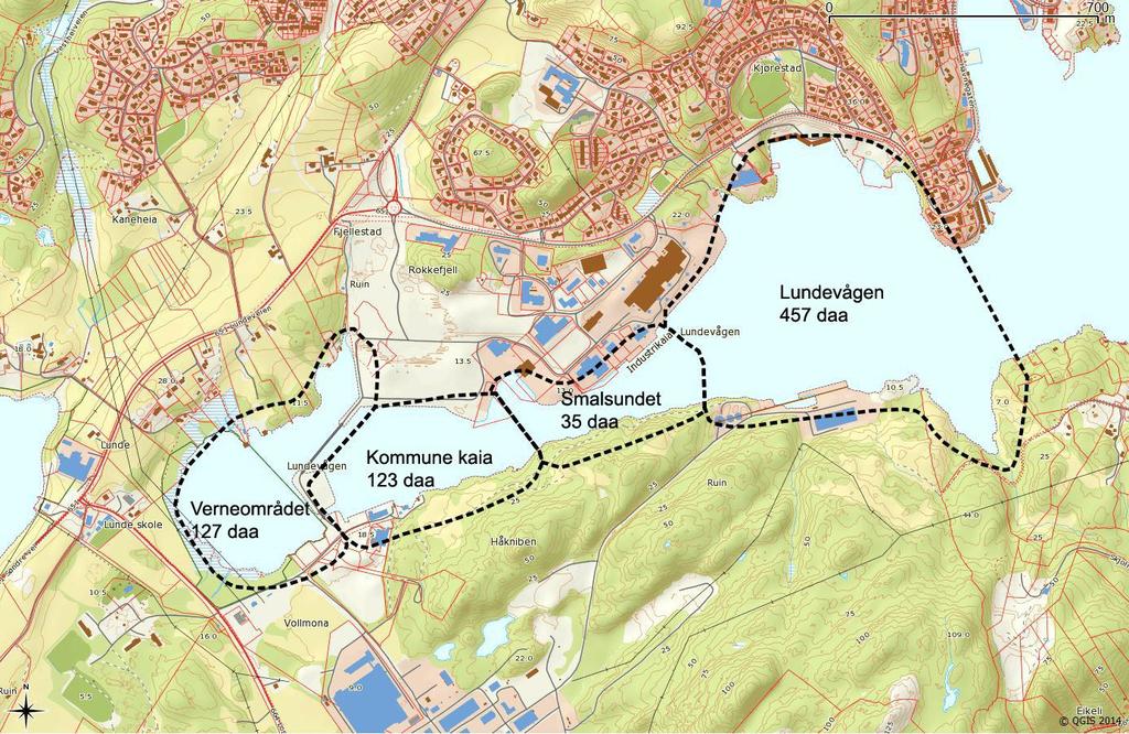 Miljøundersøkelse Lundevågen, trinn 3 risikovurdering Det er påvist overskridelser av akseptkriteriene for både spredning, human helse og økologisk risiko ved alle delområdene.