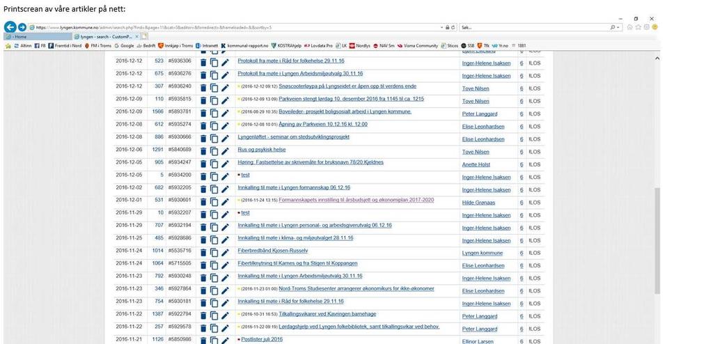 organisasjoner skal gis anledning til å uttale seg før forskrift endres. Normalt skjer det gjennom en høringsprosess. I Lyngen kommunes forskrift om vann og avløpsgebyrer 2.