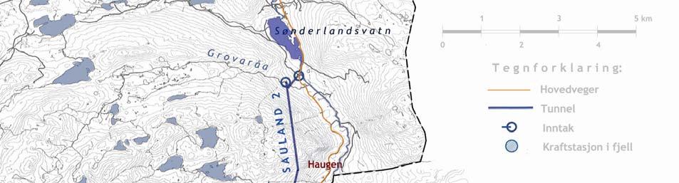 Side: 4 av 11 SITUASJONSBESKRIVELSE Utbyggingsprosjektet Sauland kraftverk er vist i Figur 2.