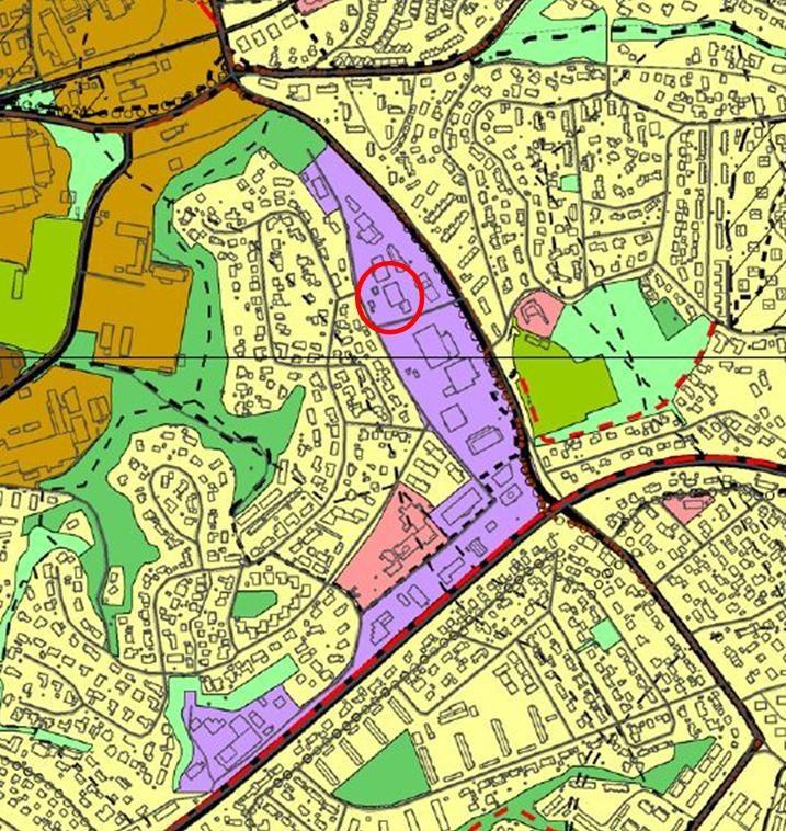 Side 2 Planstatus Kommuneplanens arealdel 2012-2024 (KPA) Planområdet er i KPA vist som eksisterende næringsbebyggelse og ligger innenfor midtre sone for parkering og uterom.
