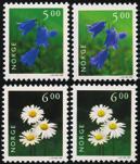 : 3969 20 kr Harald. 4 postfriske merker med ulike papirtyper, oppsatt i rekkefølge. Papirtyper Best.nr.: 3970 Norsk Flora 1997.
