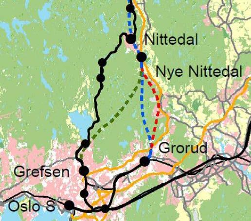 4 fra Jaren til Mjøsbrua og Gjøvikbanen, inkludert mulighetene for en sammenkobling mellom Gjøvikbanen og Dovrebanen på Moelv.