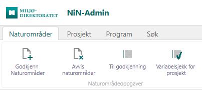 5. Kontrollere og godkjenne innleverte data Under fanen «naturområder» ligger verktøy for å